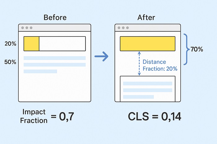 چطور cls محاسبه میشود - inadramseo Cumulative Layout Shift